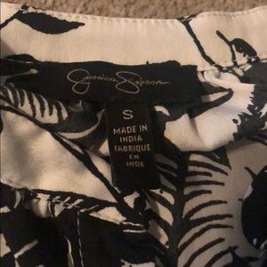 Black and white button down